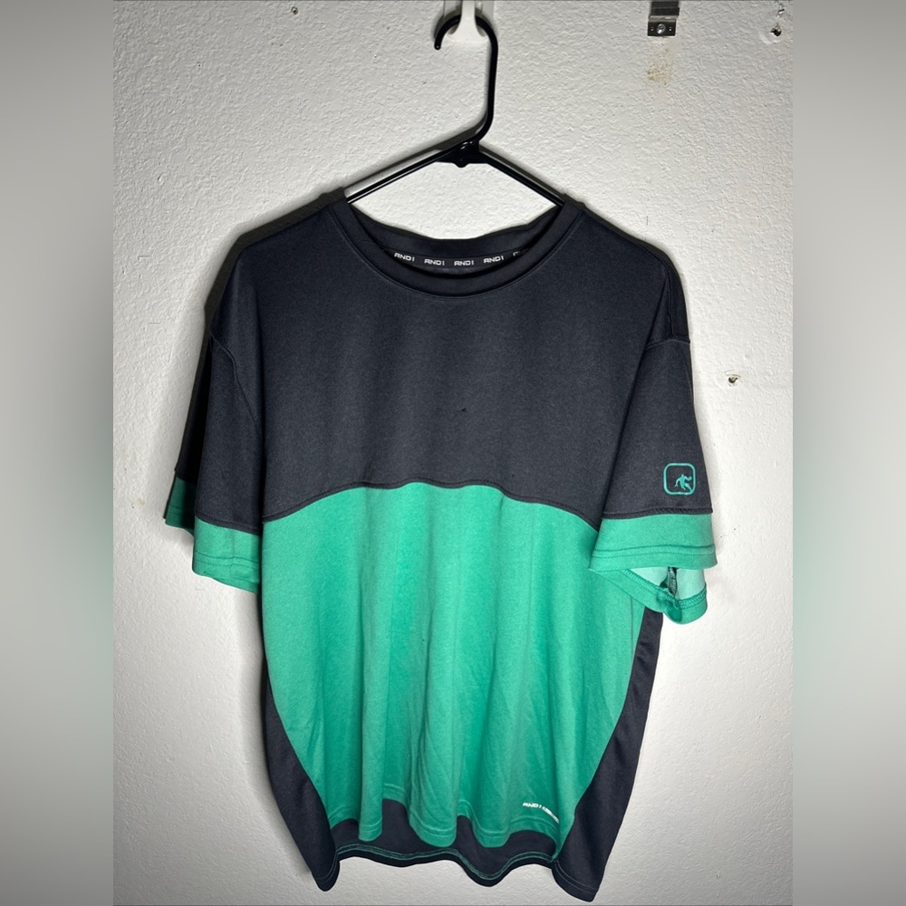 And1 Men X-Large Green Black Shirt